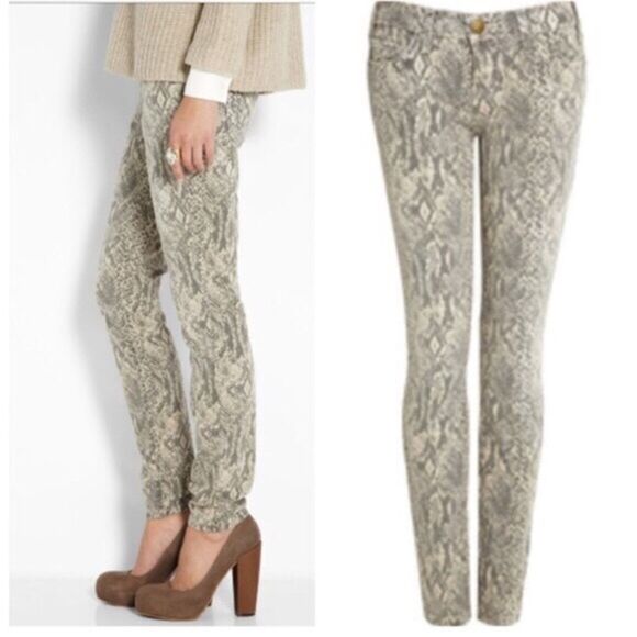 CURRENT/ELLIOTT The Ankle Skinny Snake Print Jeans Size 29 - Picture 8 of 8
